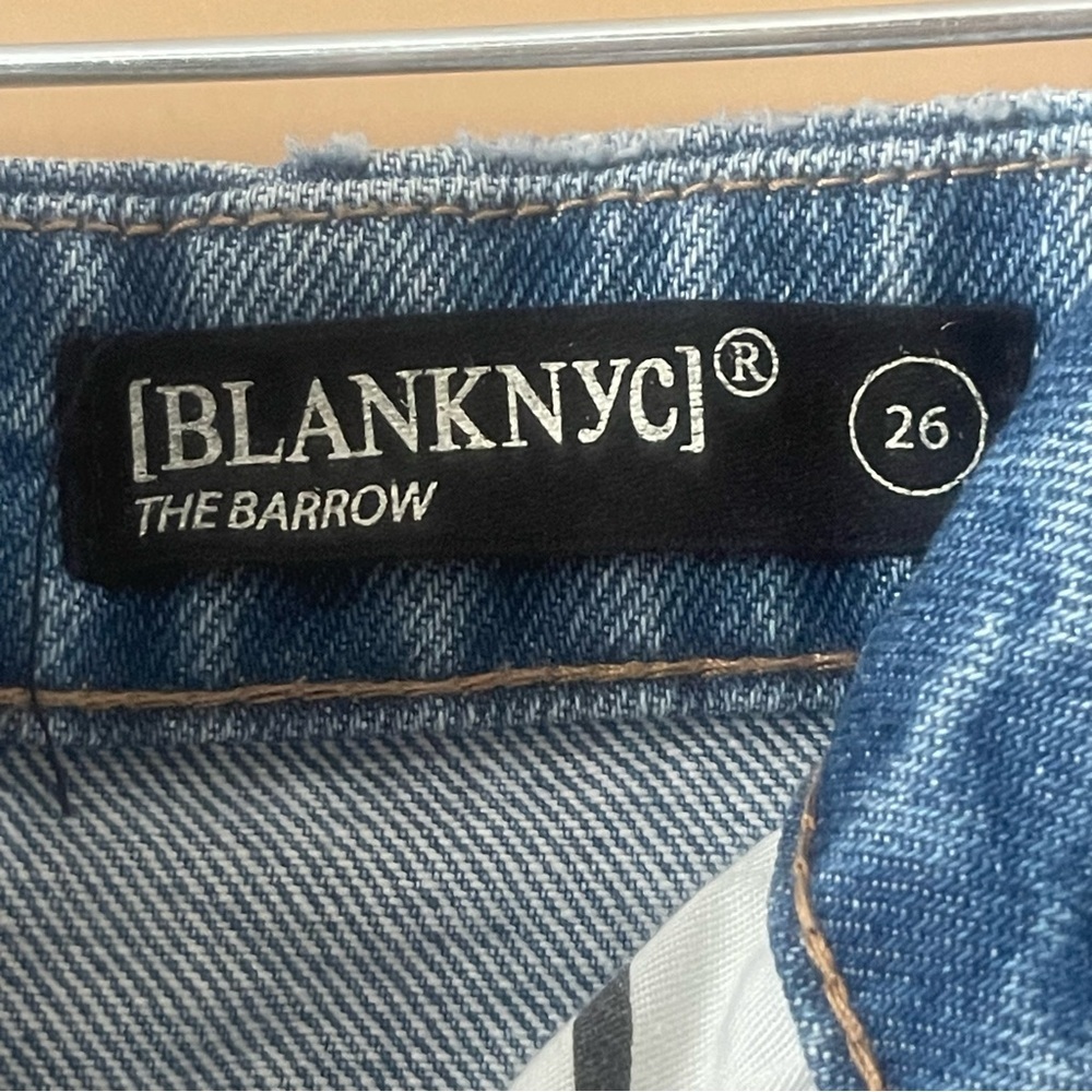 Blank NYC Distressed Blue Denim Cutoff Shorts size 26 - Picture 5 of 9